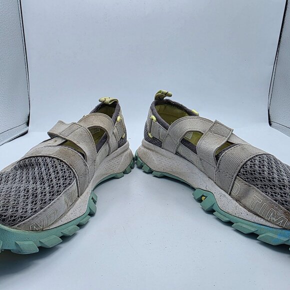 Timberland Garrison Trail Women Size 8.5 Grey Turquoise Slip On Sandals Sneakers - Picture 3 of 13